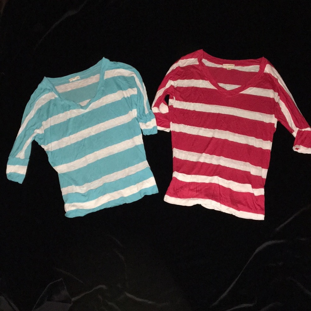 Two NWOT Striped Shirts Size Medium